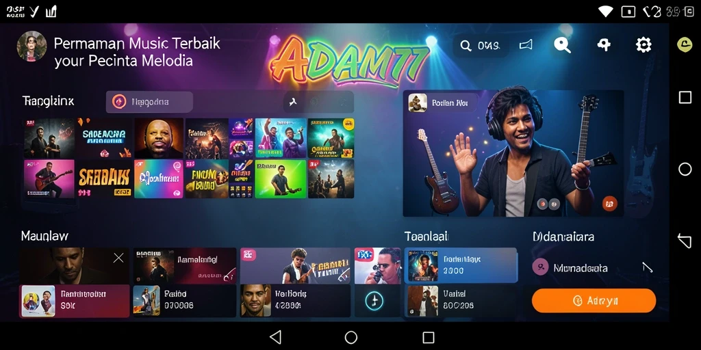 Screenshot utama ADAM77 menampilkan gameplay yang seru dan interaktif.