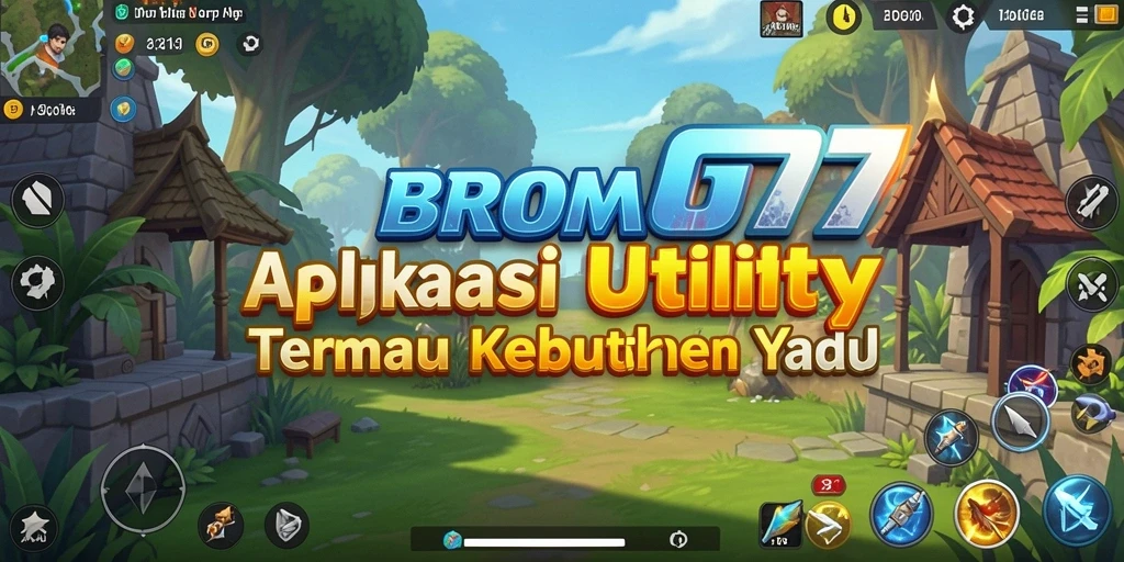 Tampilan antarmuka BROMO77 yang user-friendly dan berbagai utilitas.