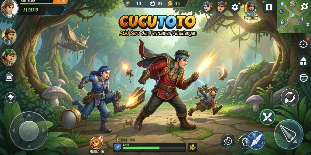 Screenshot gameplay CUCUTOTO menampilkan aksi mendebarkan dan karakter yang dinamis.