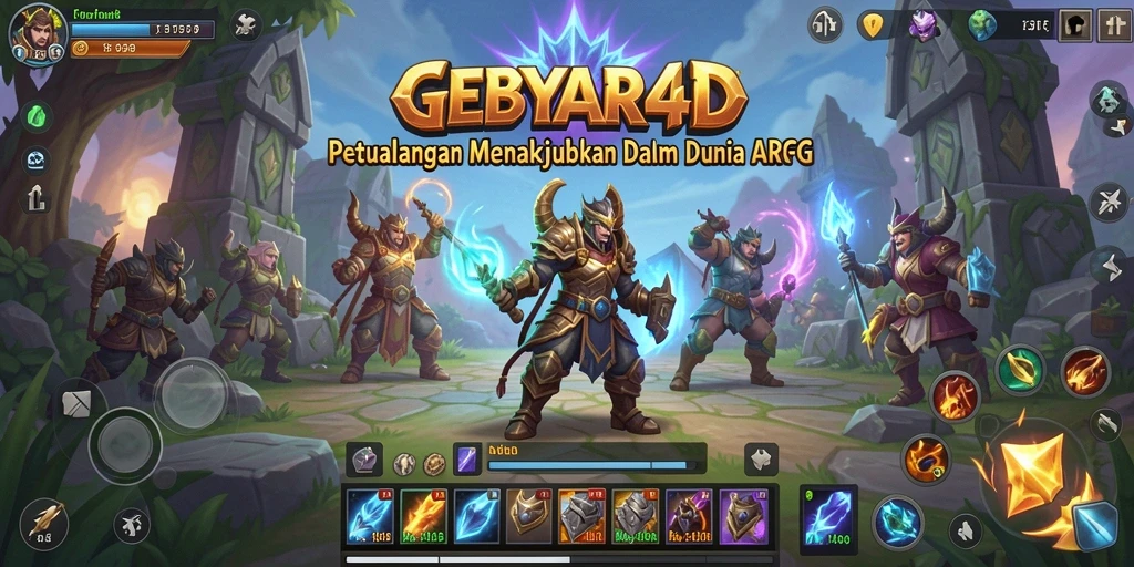Tampilan gameplay menakjubkan GEBYAR4D dalam dunia ARPG.