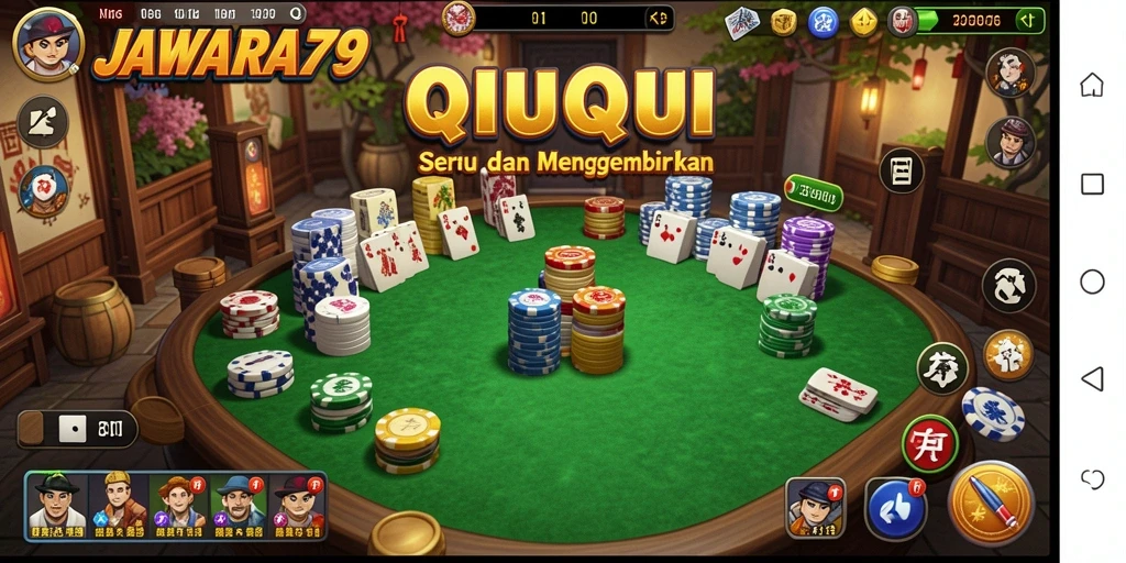 Tampilan gameplay seru QiuQiu di JAWARA79.