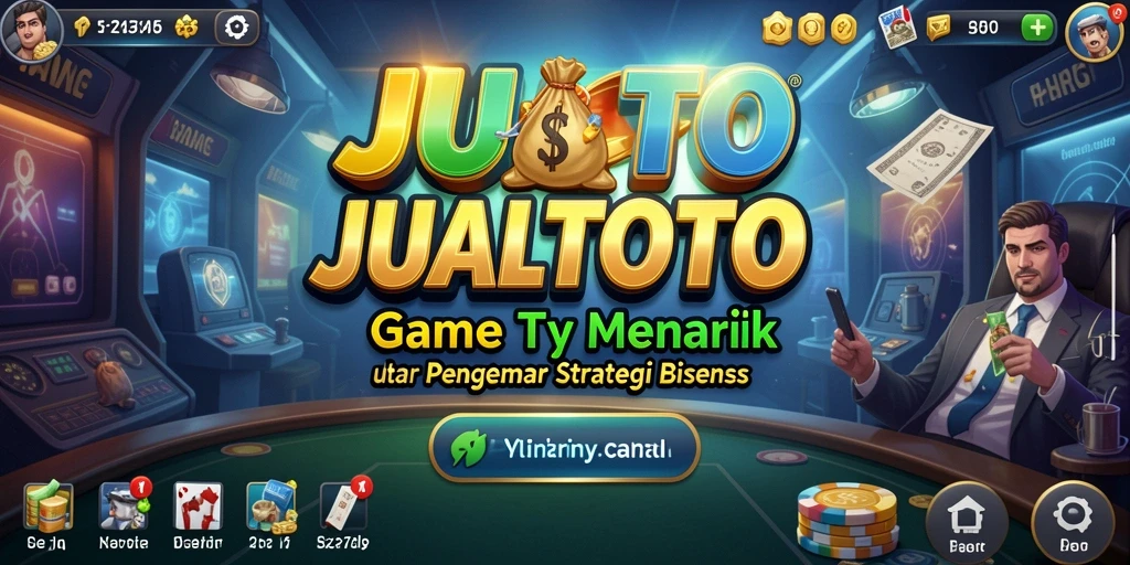 Screenshot gameplay JUALTOTO menampilkan momen membangun kerajaan bisnis.