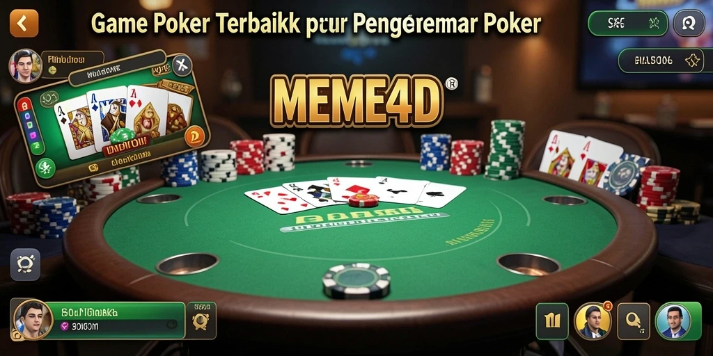 Tampilan menarik dari gameplay poker yang mendebarkan.