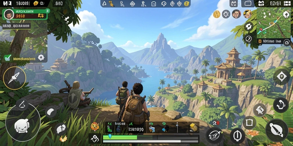 Screenshot menampilkan petualangan seru di MERDEKAWIN yang penuh warna.
