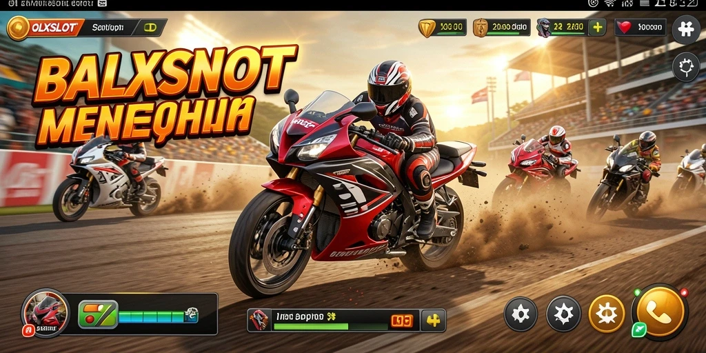 Gameplay menarik dari OLXSLOT yang menampilkan balapan motor cepat.