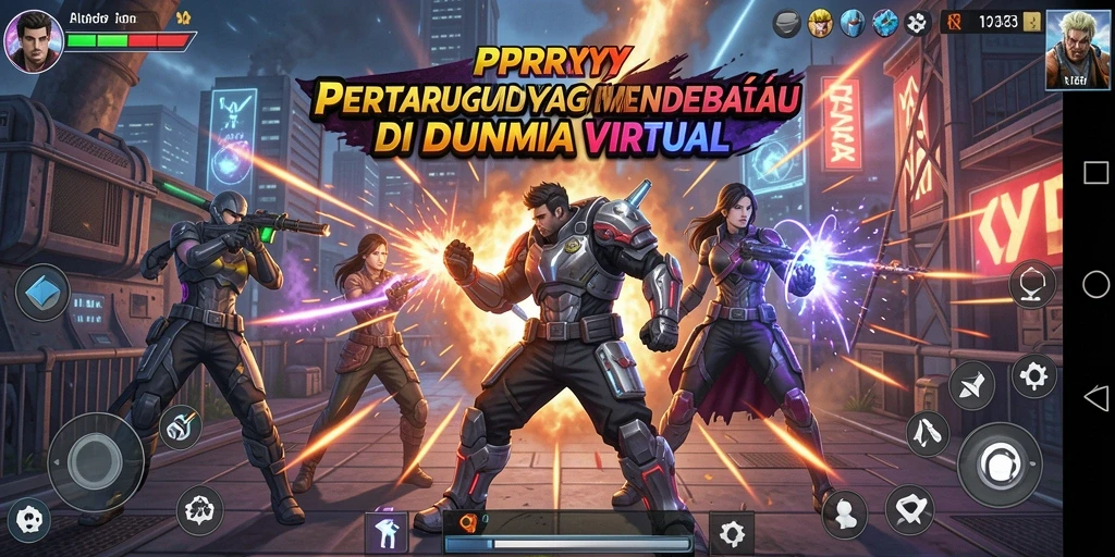 Gameplay pertarungan seru dalam PPRRYY yang penuh aksi.