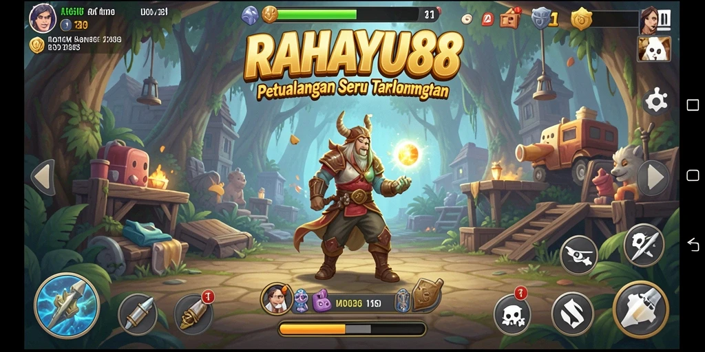 Tampilan gameplay RAHAYU88 yang menampilkan dunia petualangan yang luas dan menakjubkan.