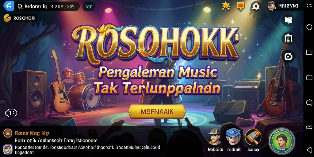 Screenshot gameplay <strong>ROSOHOKI</strong> menunjukkan interaksi yang menyenangkan dengan musik.