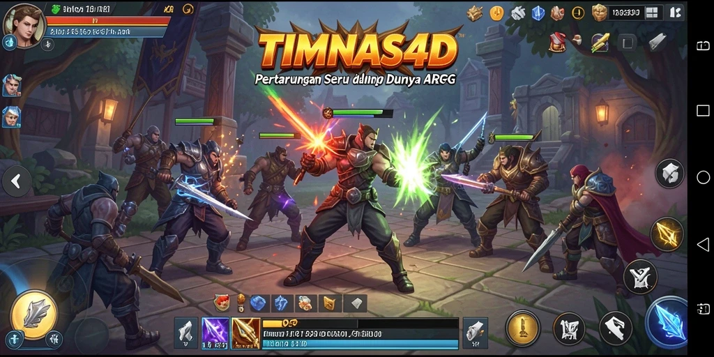 Tampilan gameplay seru di TIMNAS4D dengan pertarungan dinamis.