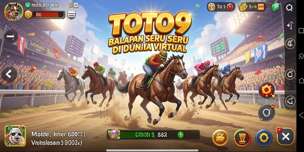 Tampilan gameplay memikat dari TOTO9 saat balapan.