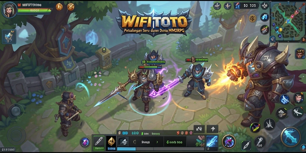 Tangkapan layar utama WIFITOTO menampilkan aksi seru dalam permainan MMORPG.